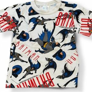 Vintage Batman long eddies Short sleeve sleep shirt all over print small 6 7